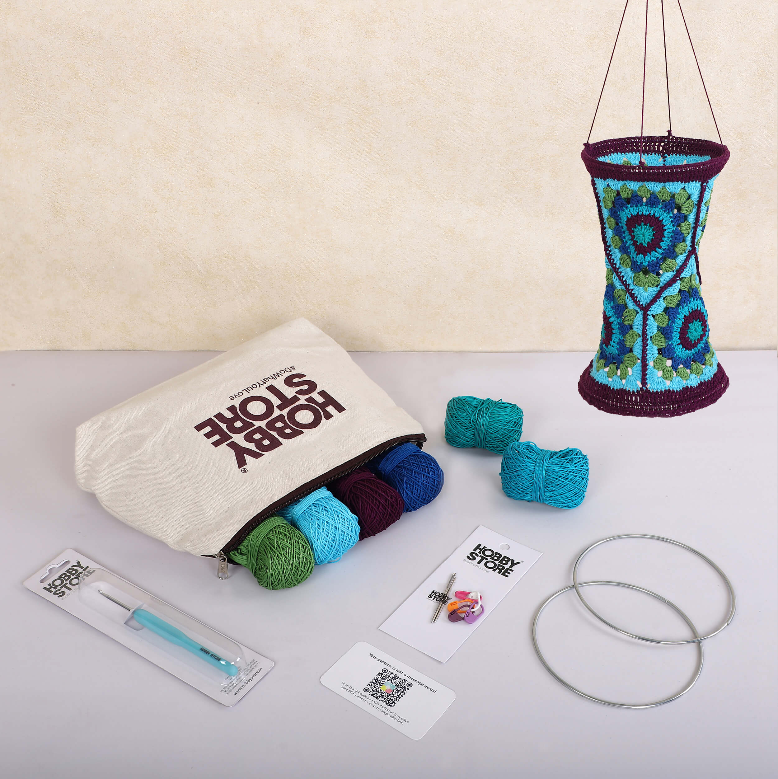 Crochet Kit - Make a Triangle Lantern