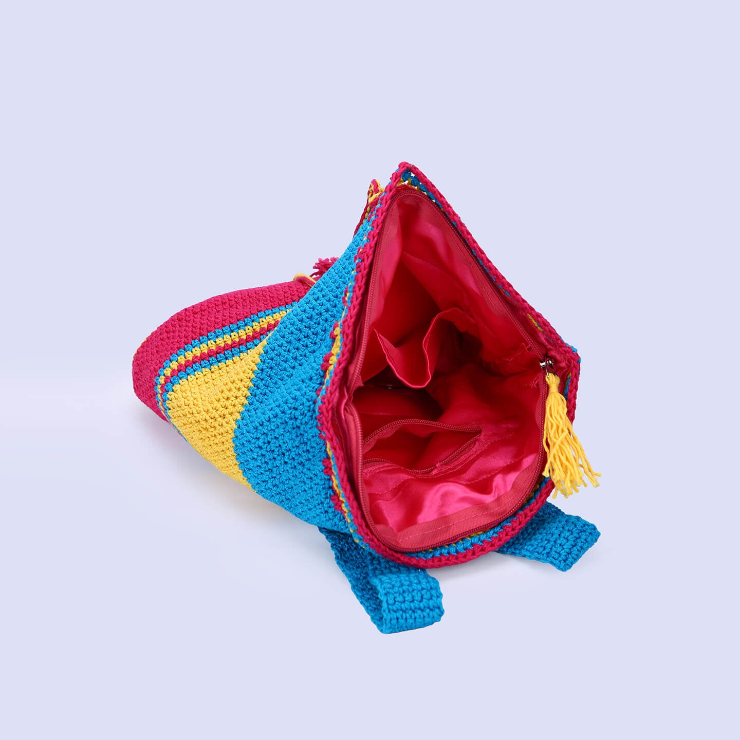 Handmade Crochet Backpack - Multi Color 3135