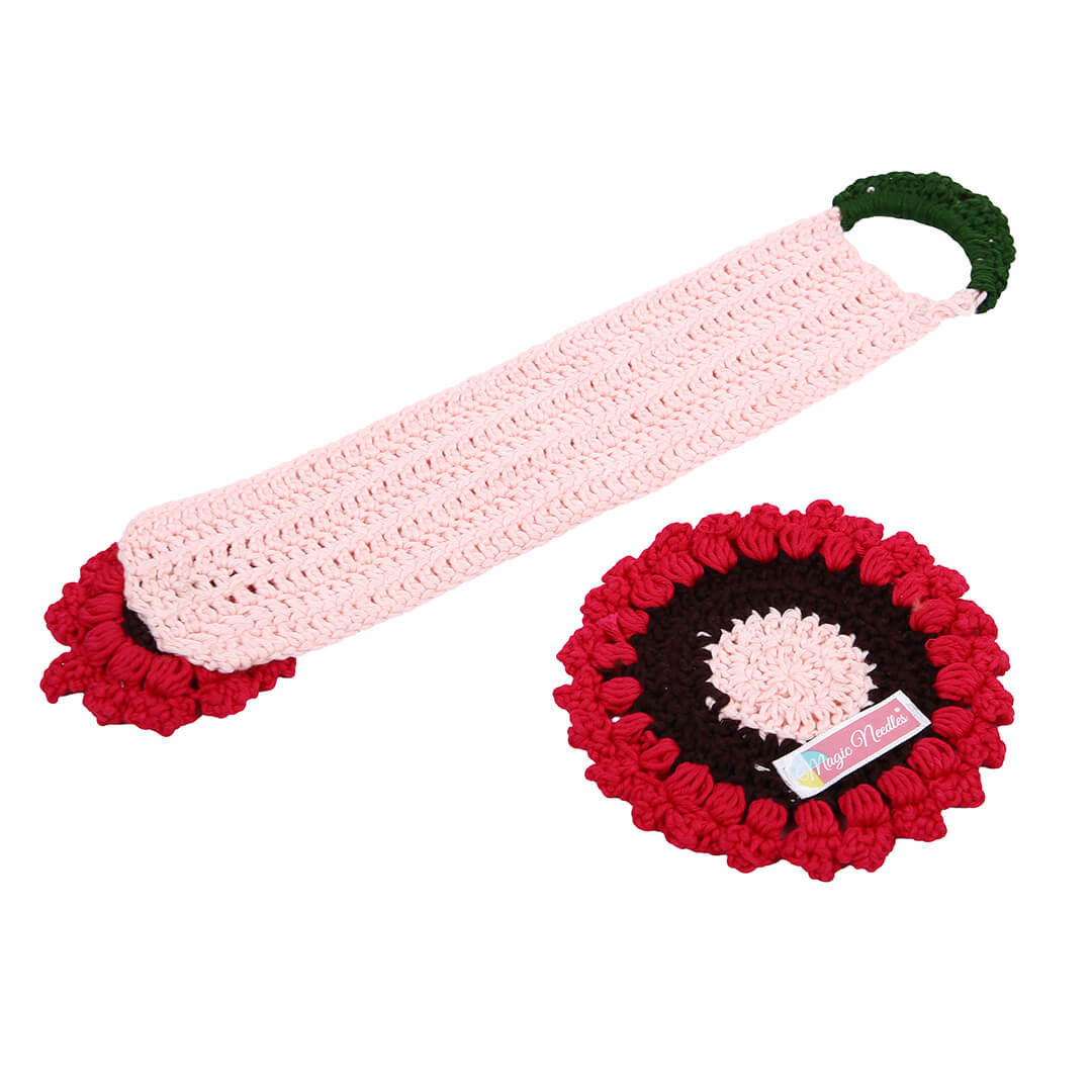 Crochet Cup Cozy and Coaster Set - 10343