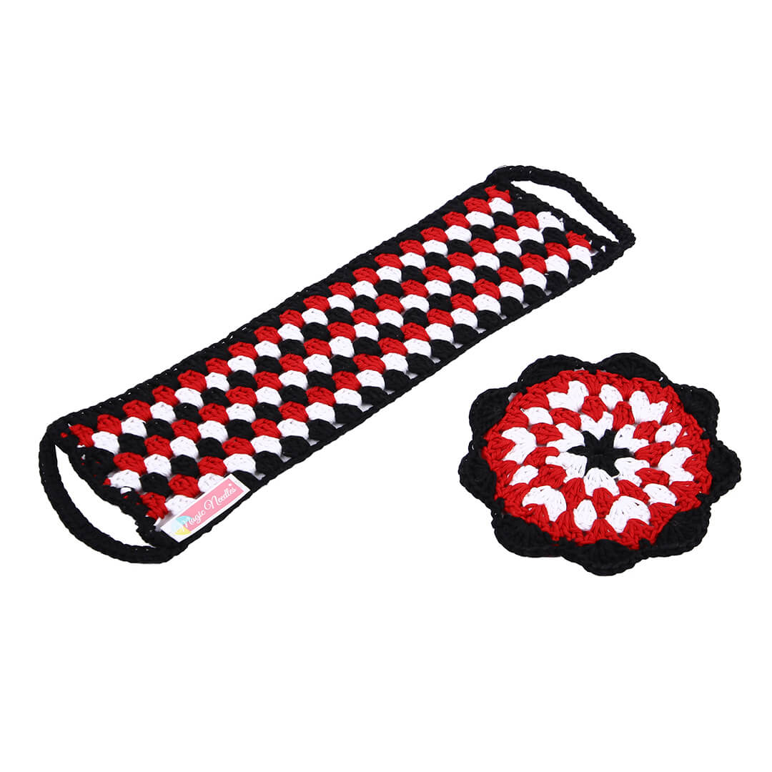Crochet Cup Cozy and Coaster Set - 10347