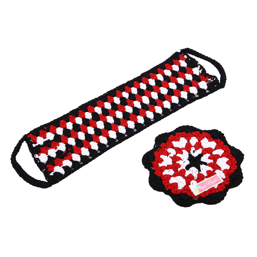 Crochet Cup Cozy and Coaster Set - 10347