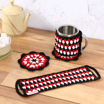 Crochet Cup Cozy and Coaster Set - 10347