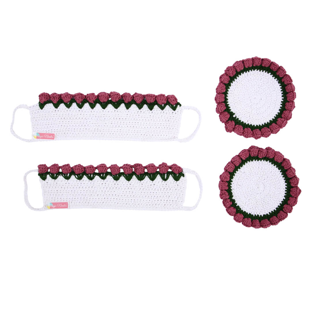 Crochet Cup Cozy and Coaster Set - 10348