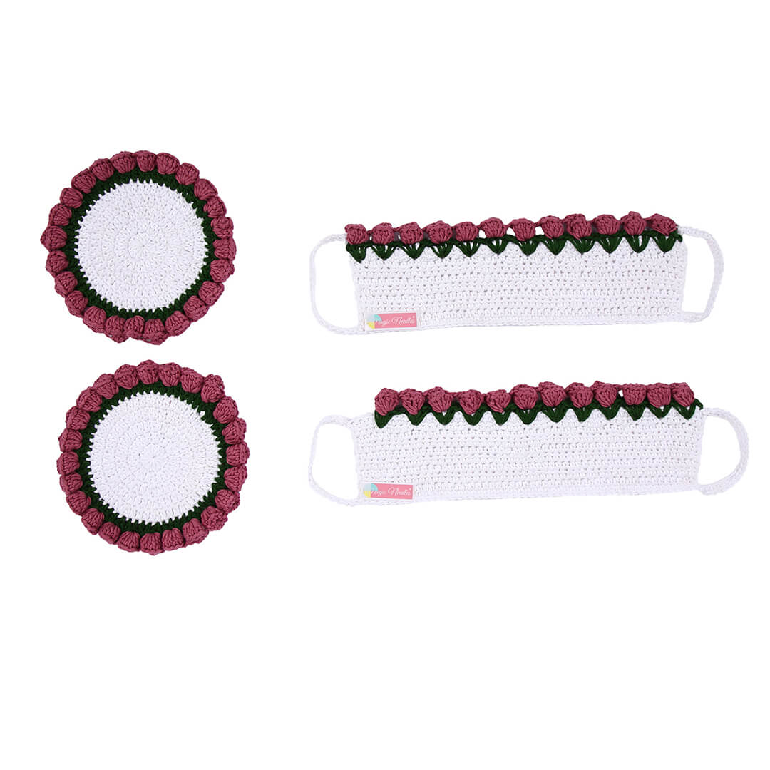 Crochet Cup Cozy and Coaster Set - 10348
