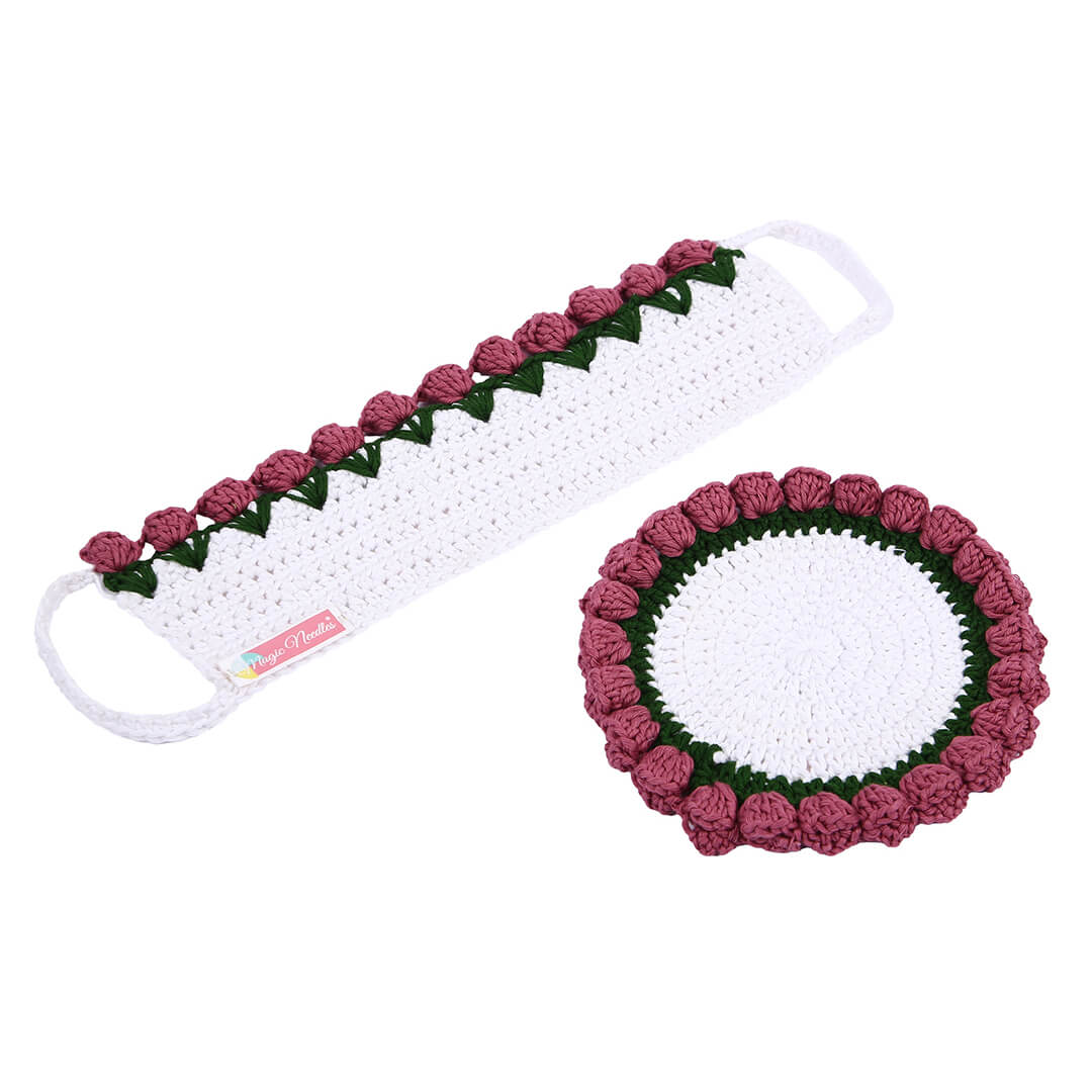 Crochet Cup Cozy and Coaster Set - 10348