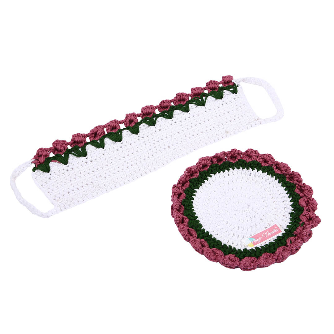 Crochet Cup Cozy and Coaster Set - 10348