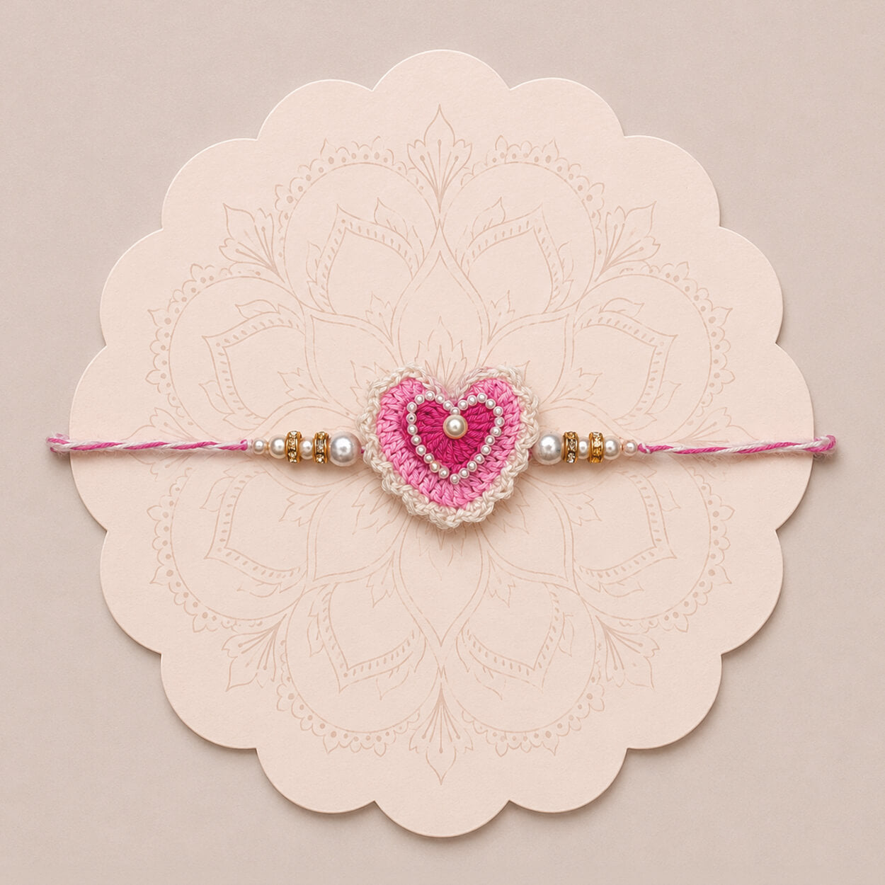 Handmade Crochet DilSe Heart Rakhi
