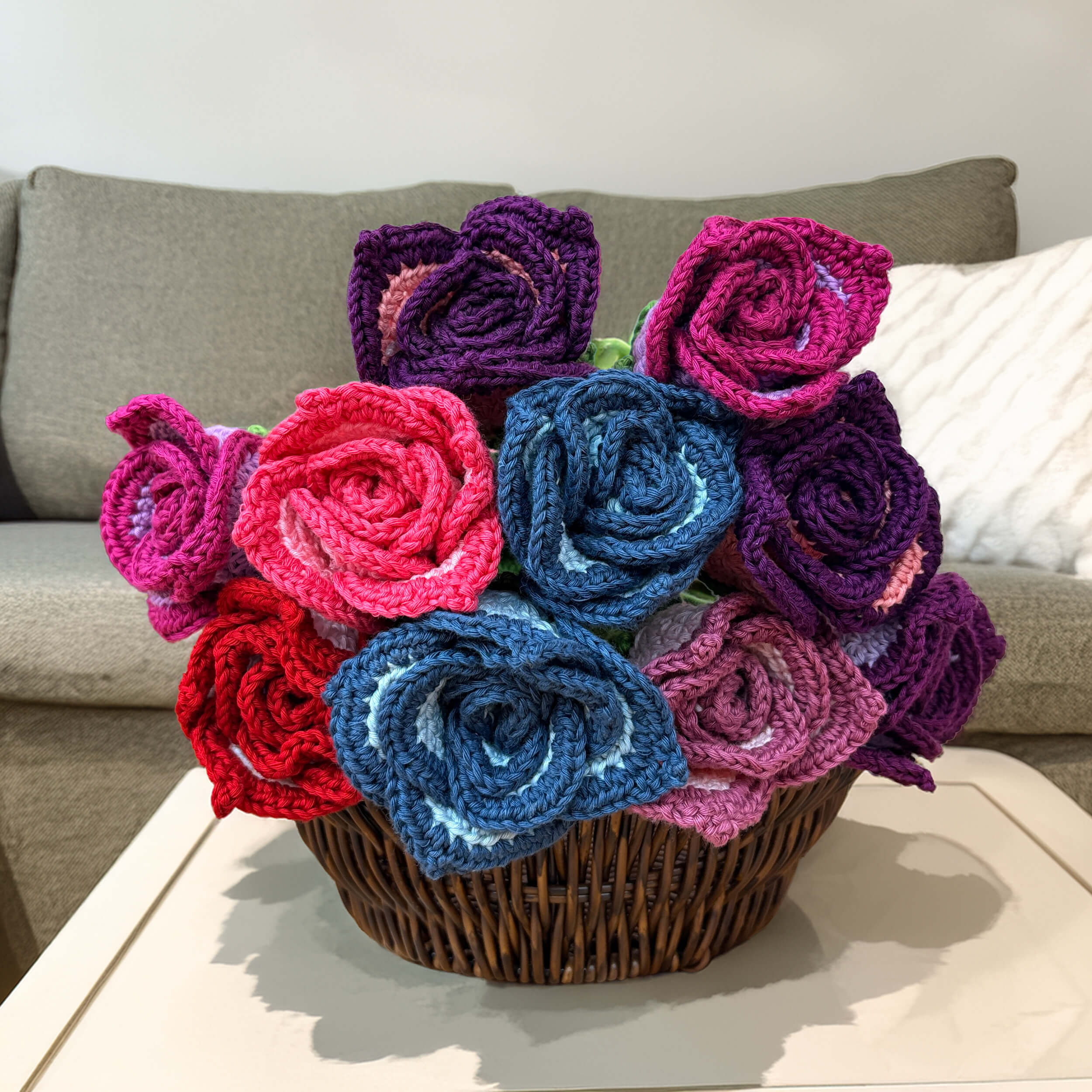 Edged Roses - Handcrafted Crochet Flowers