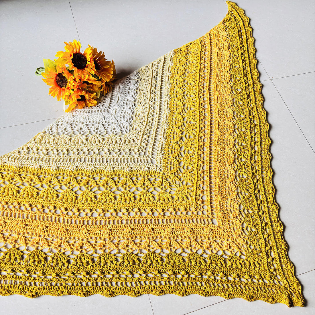 Golden Petals Shawl Pattern