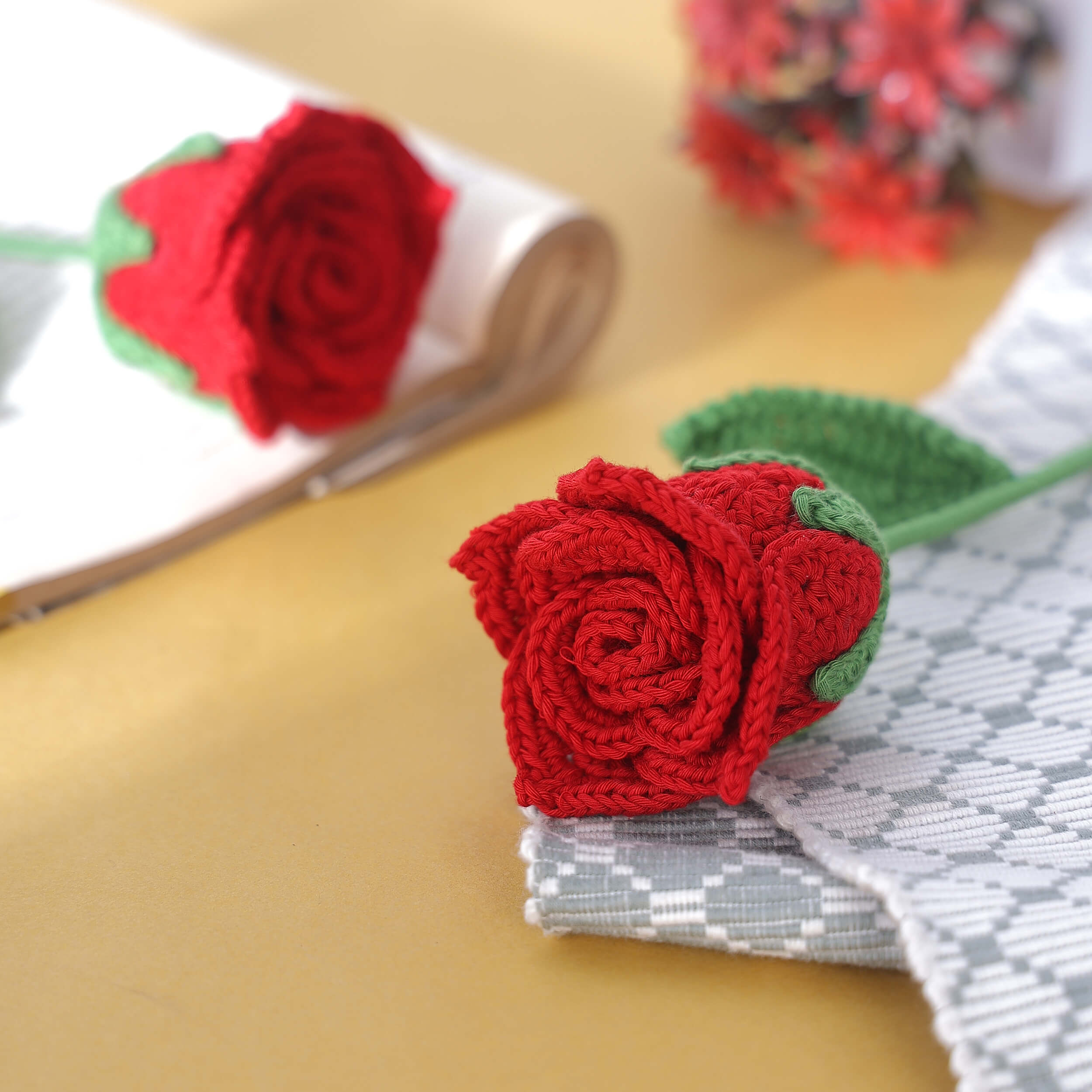 Gradient Roses - Handcrafted Crochet Flowers