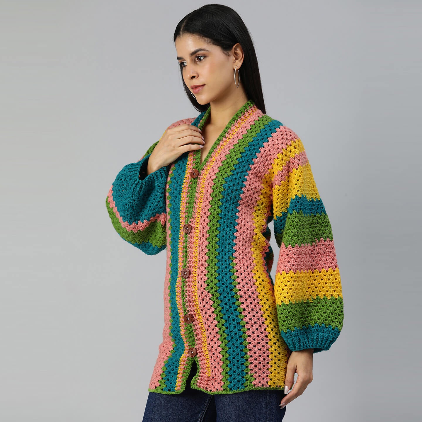 Handmade Granny Square Jacket - 3337