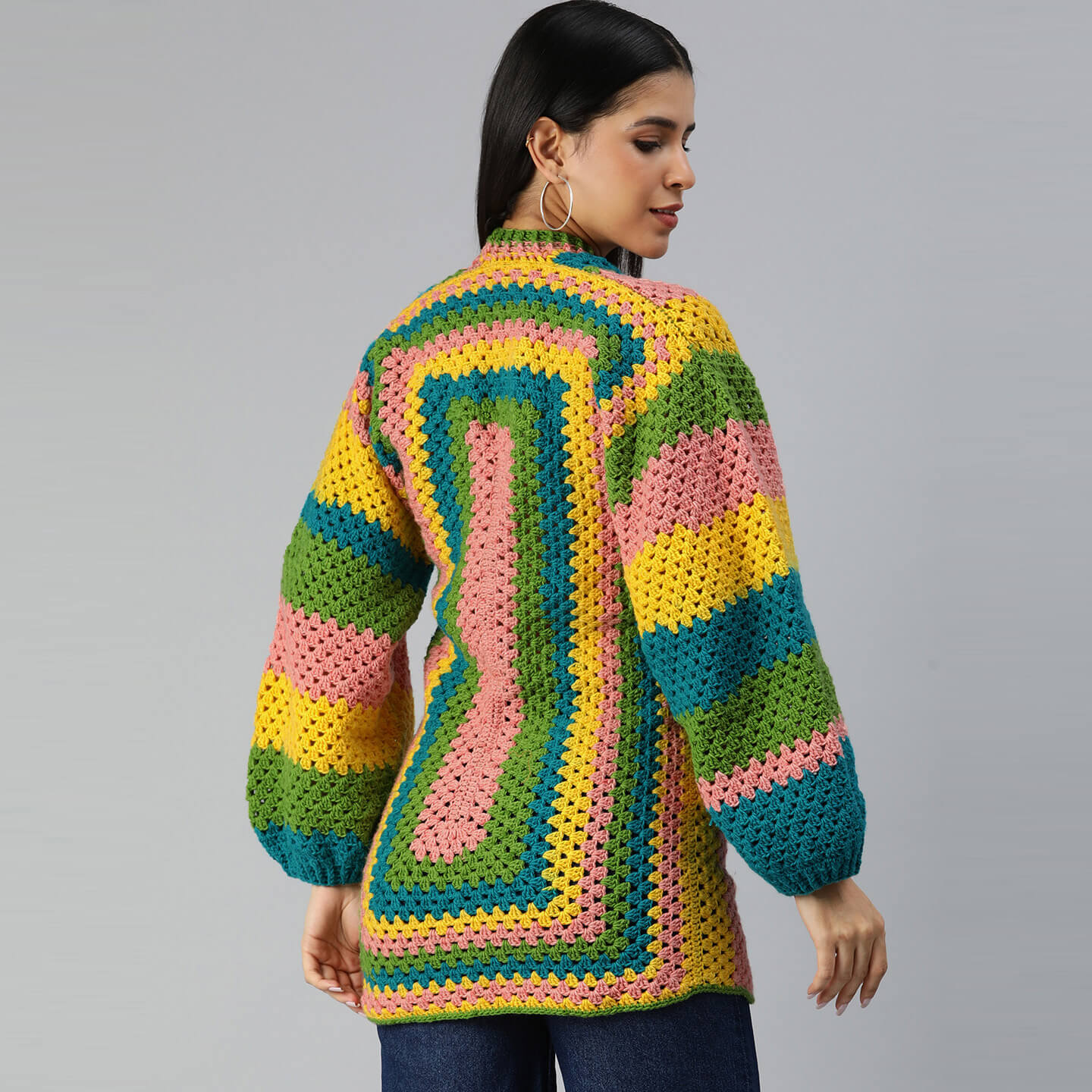 Handmade Granny Square Jacket - 3337