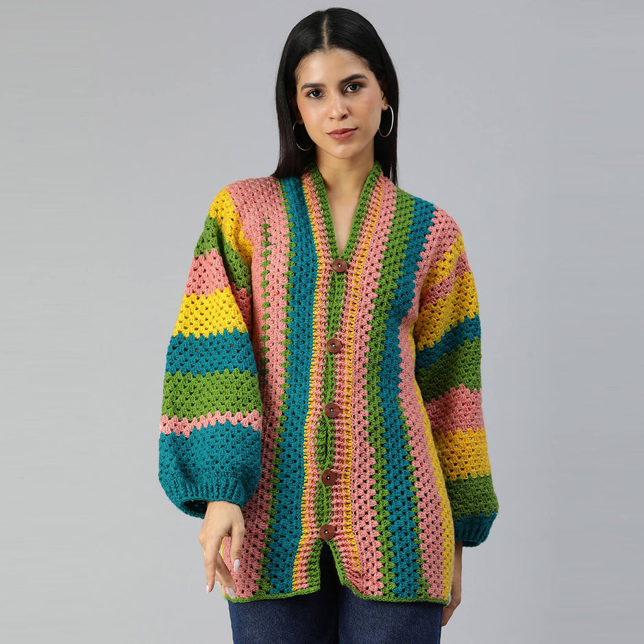Handmade Knitted & Crocheted Sweaters & Cardigans – Cozy Fashion ...