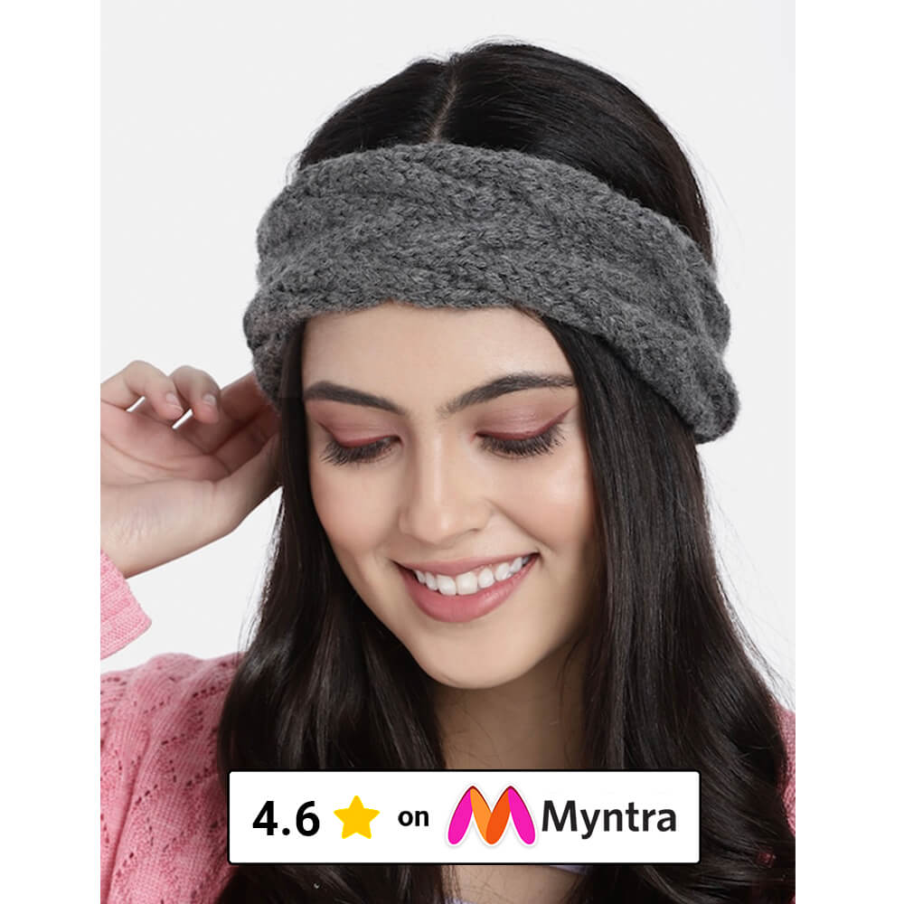 Double Cable Headband - Dark Grey 101