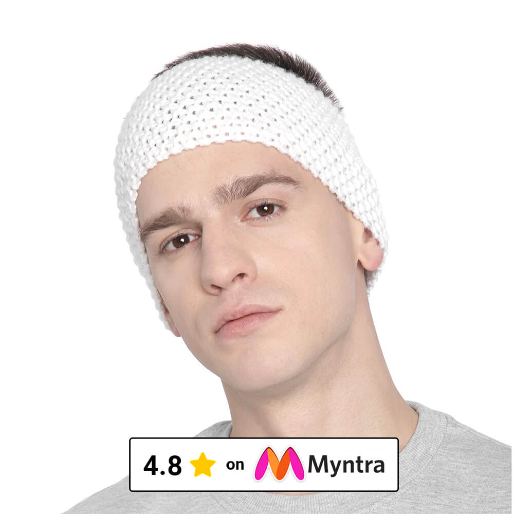 Knitted Headband - White 305