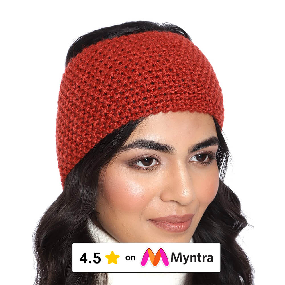 Knitted Headband - Brick Red 603