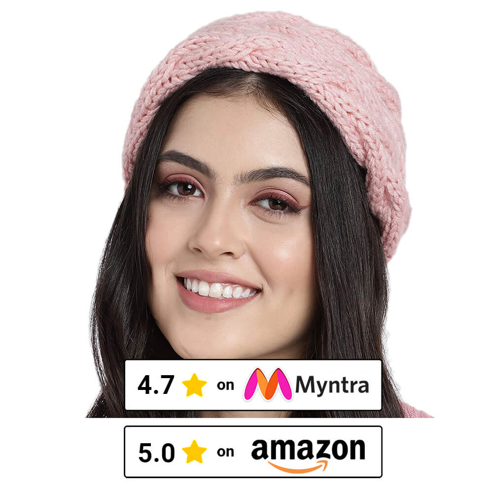 Double Cable Headband - Light Pink 96