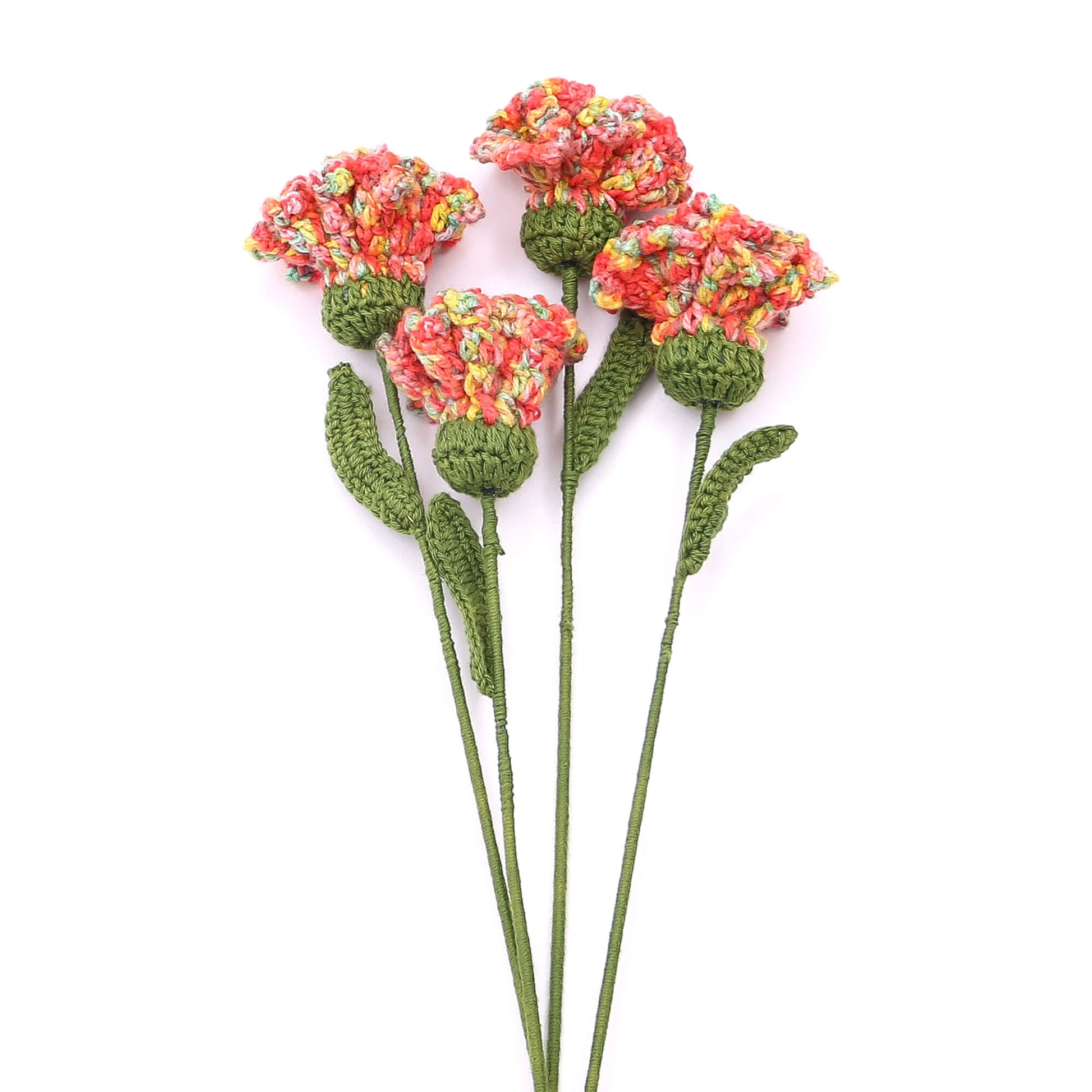 Charming Carnations - Handcrafted Crochet Flowers