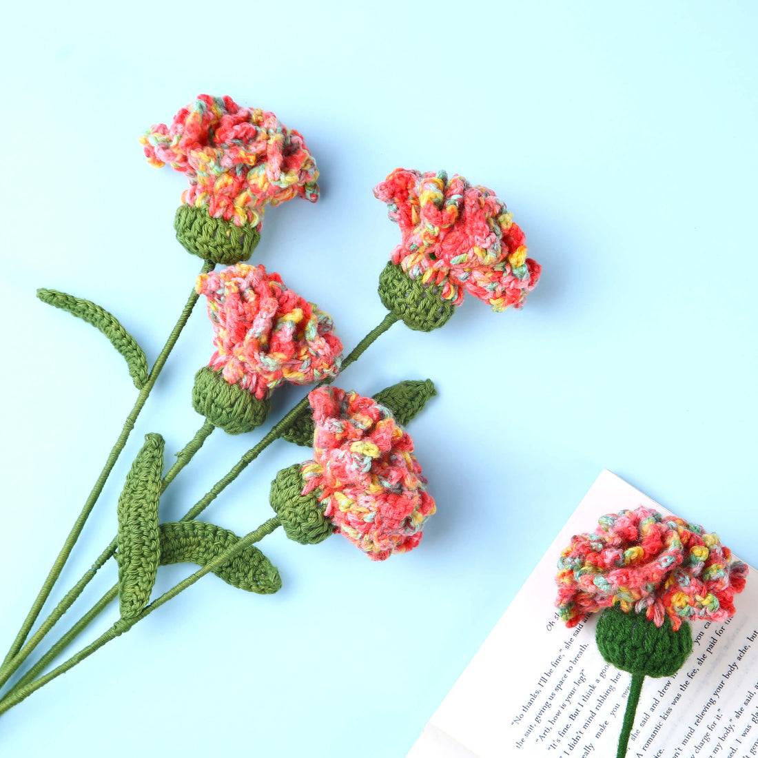 Charming Carnations - Handcrafted Crochet Flowers