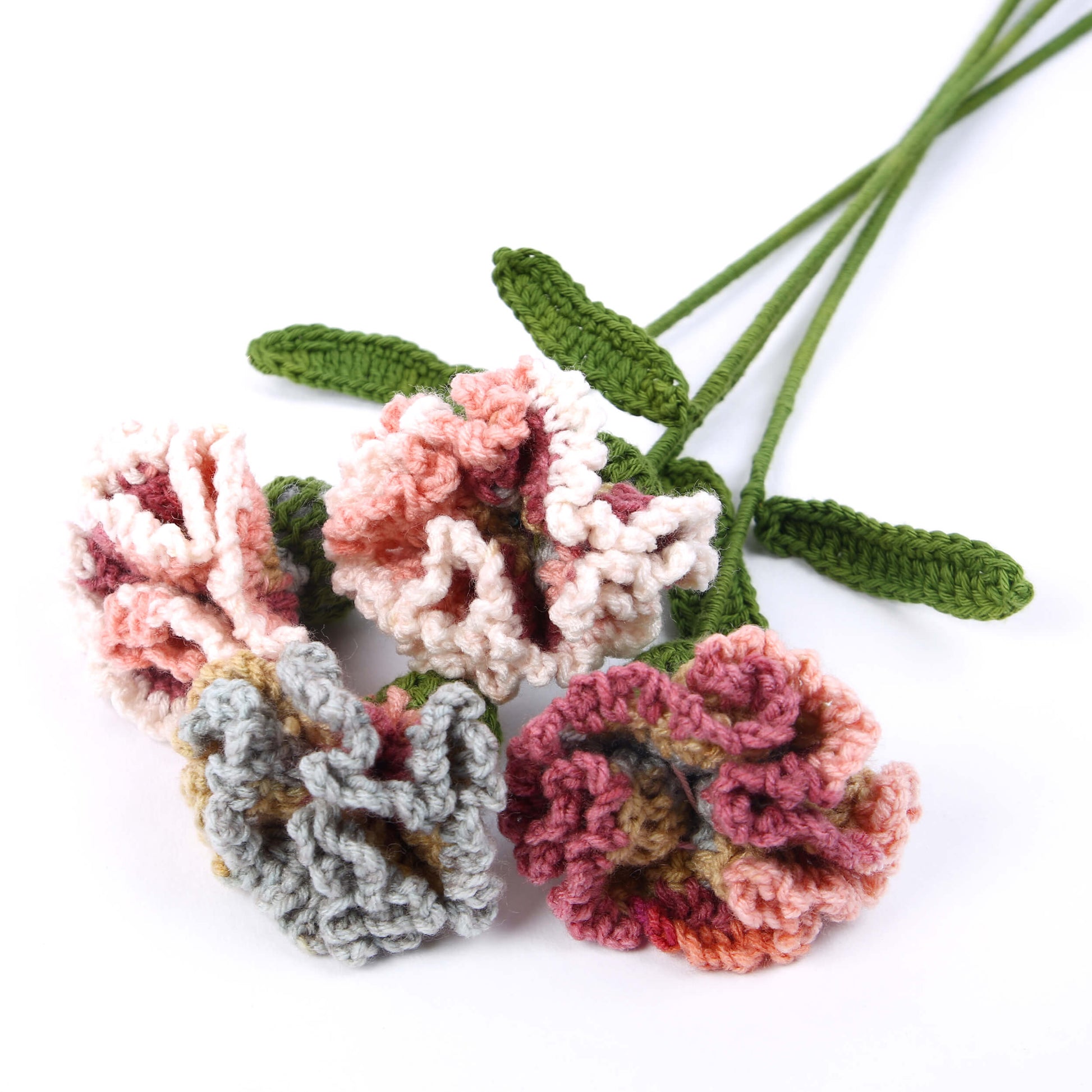 Charming Carnations - Handcrafted Crochet Flowers