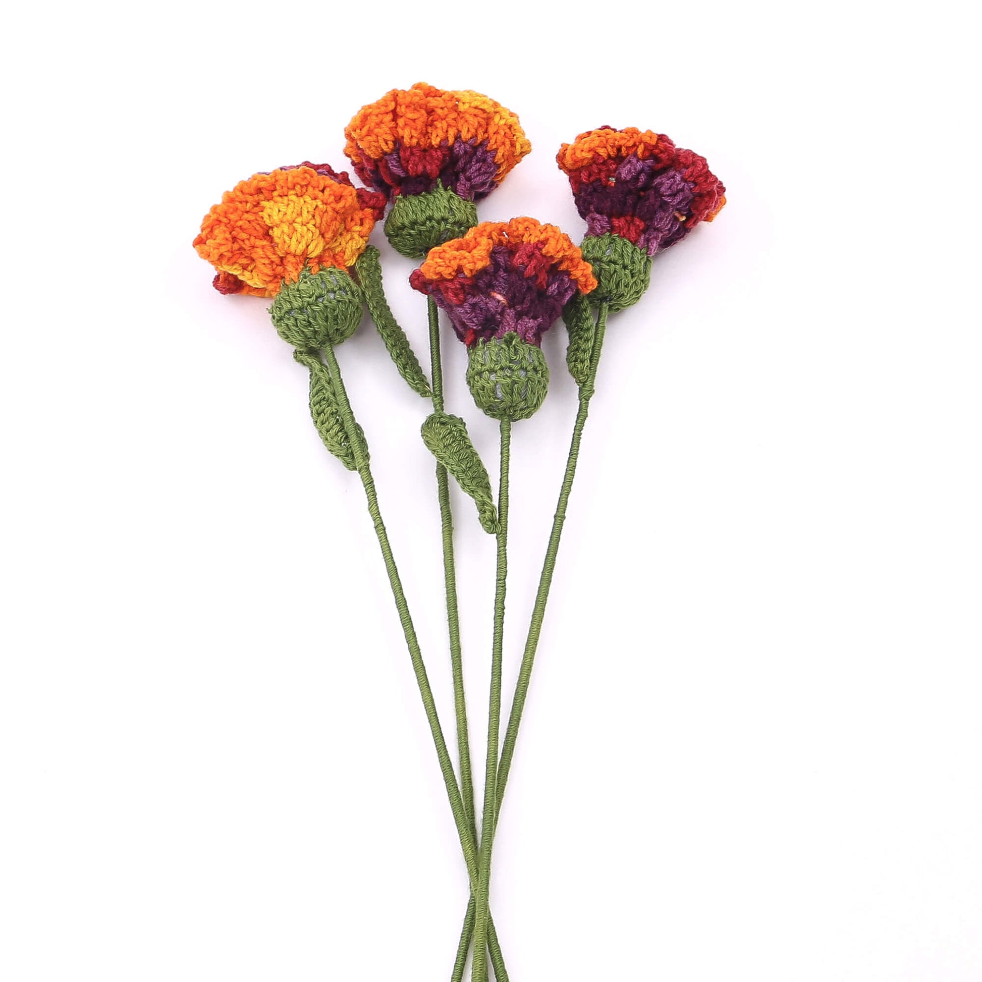 Charming Carnations - Handcrafted Crochet Flowers