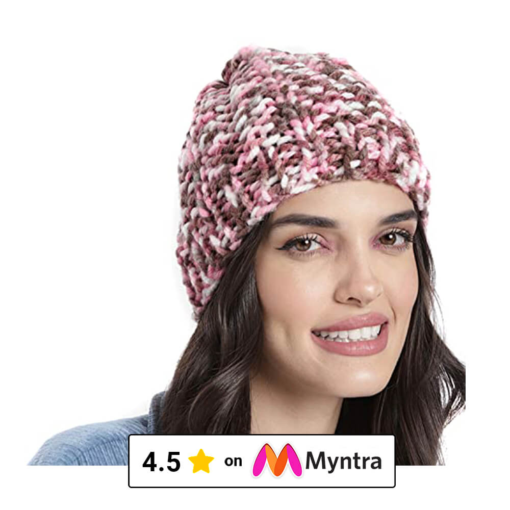 Multicoloured Self-Design Beanie - 2723