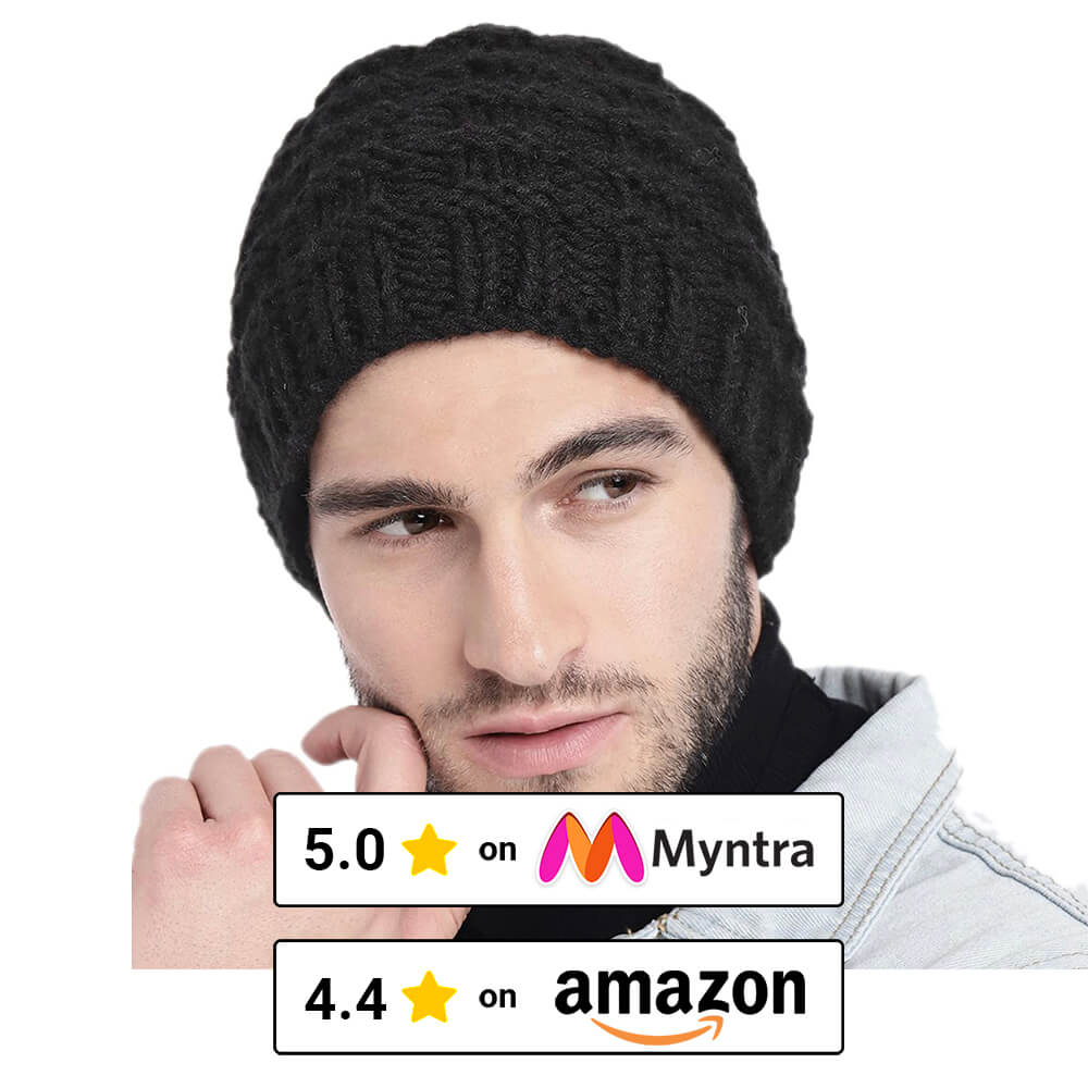 Black Checks Cap - 624