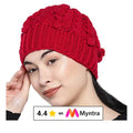 Red Self-Design Beanie - 826