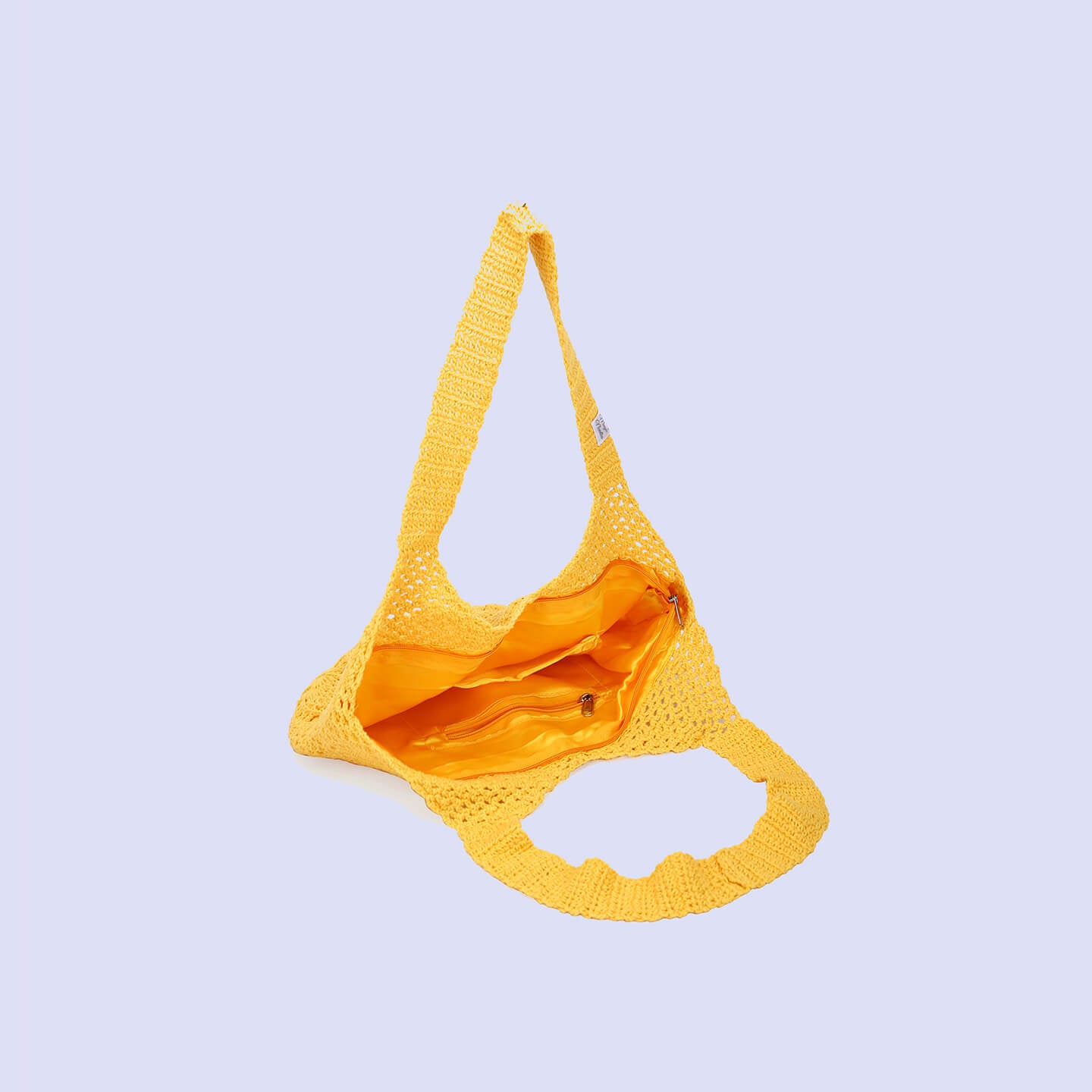 Handmade Crochet Market Bag - Yellow 2692