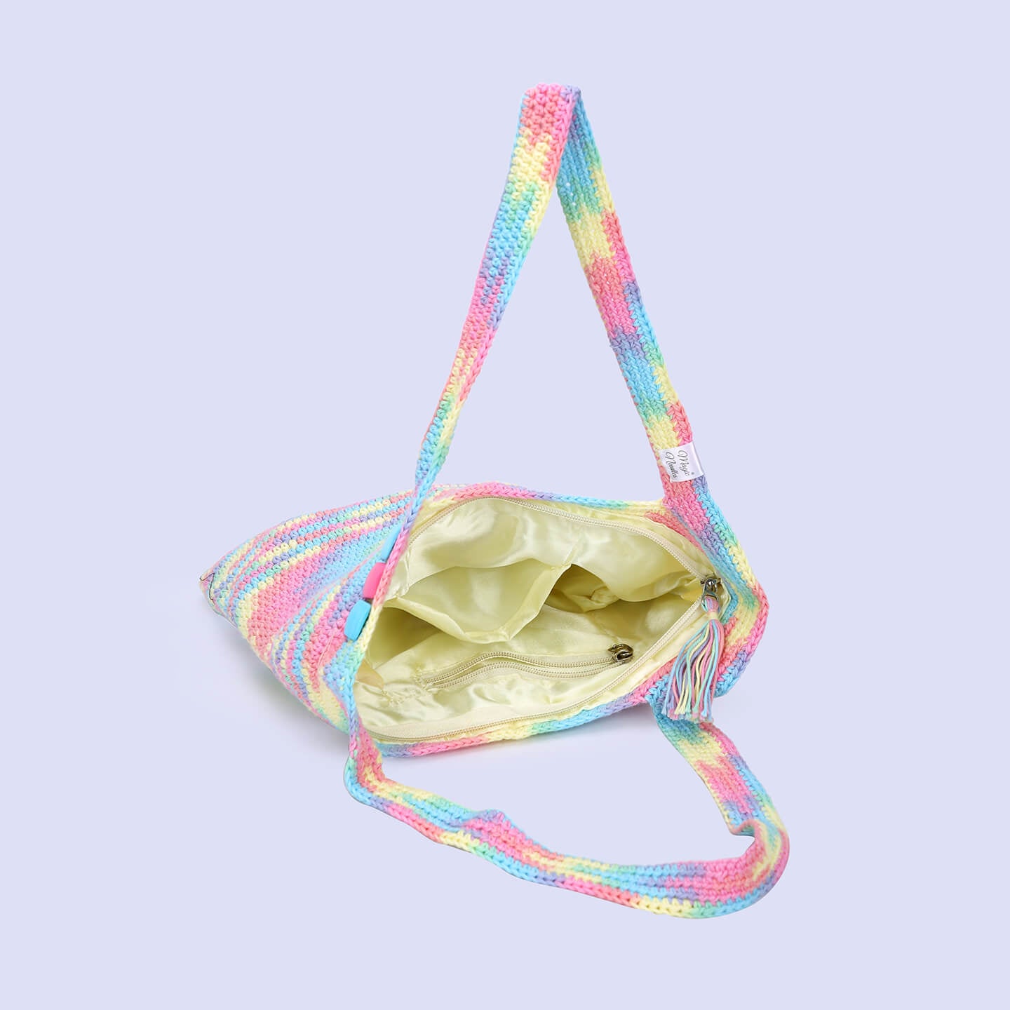 Handmade Crochet Market Bag - Multi-Color 2693