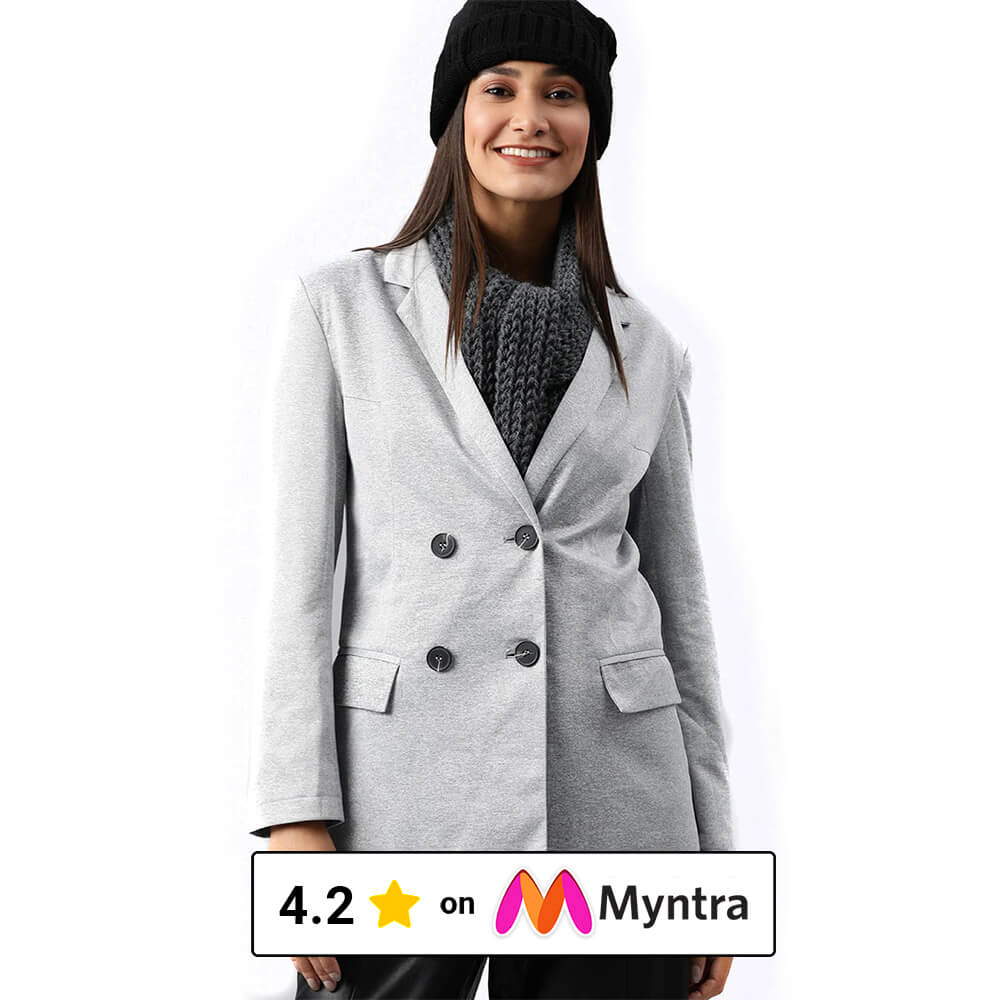 Scarf with Self Design - Grey 2642