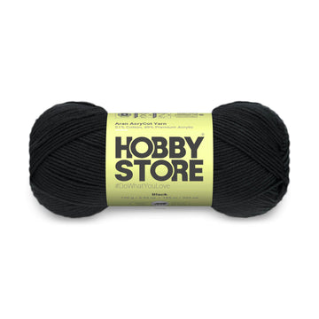 Aran AcryCot Yarn by Hobby Store - Black - 11023