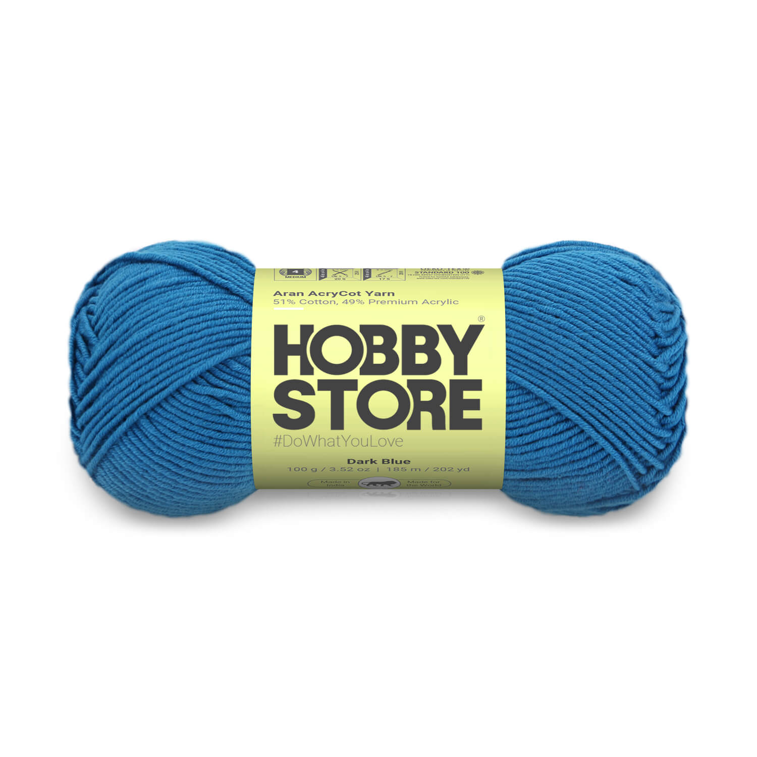 Aran AcryCot Yarn by Hobby Store - Dark Blue - 11004