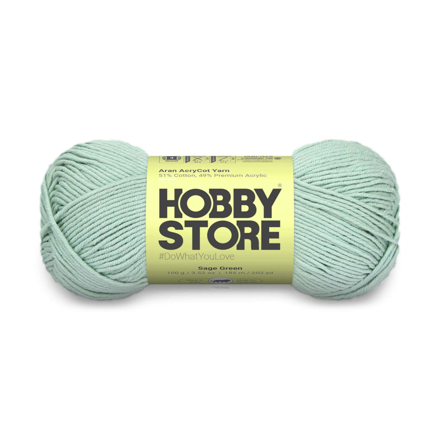 Aran AcryCot Yarn by Hobby Store - Sage Green 11050