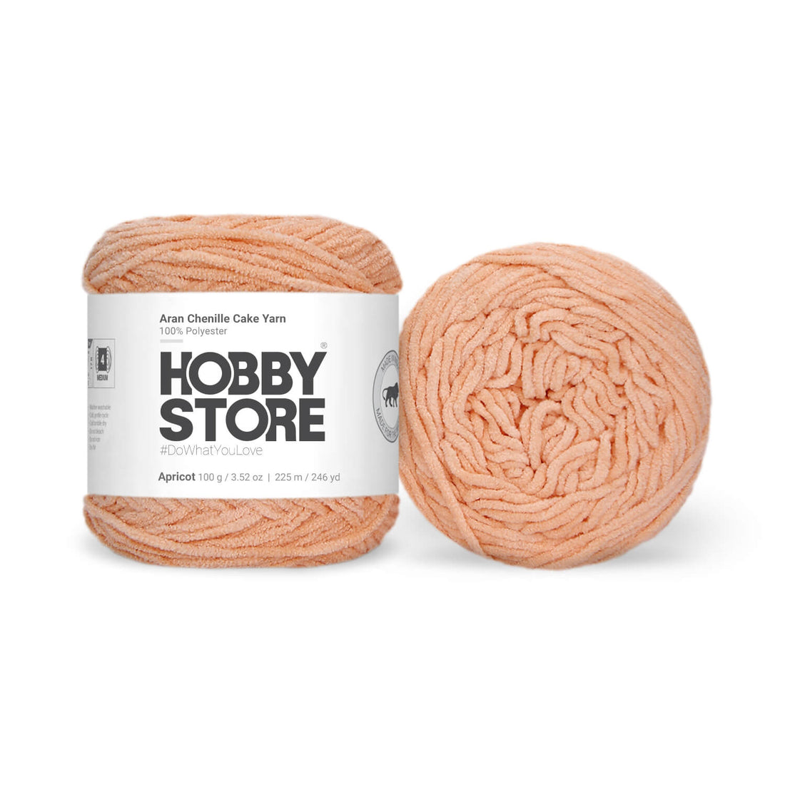 Aran Chenille Cake Yarn by Hobby Store - Apricot 49132