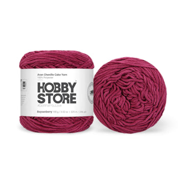 Aran Chenille Cake Yarn by Hobby Store - Boysenberry 49127