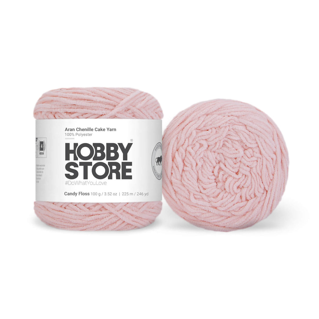 Aran Chenille Cake Yarn by Hobby Store - Candy Floss 49133