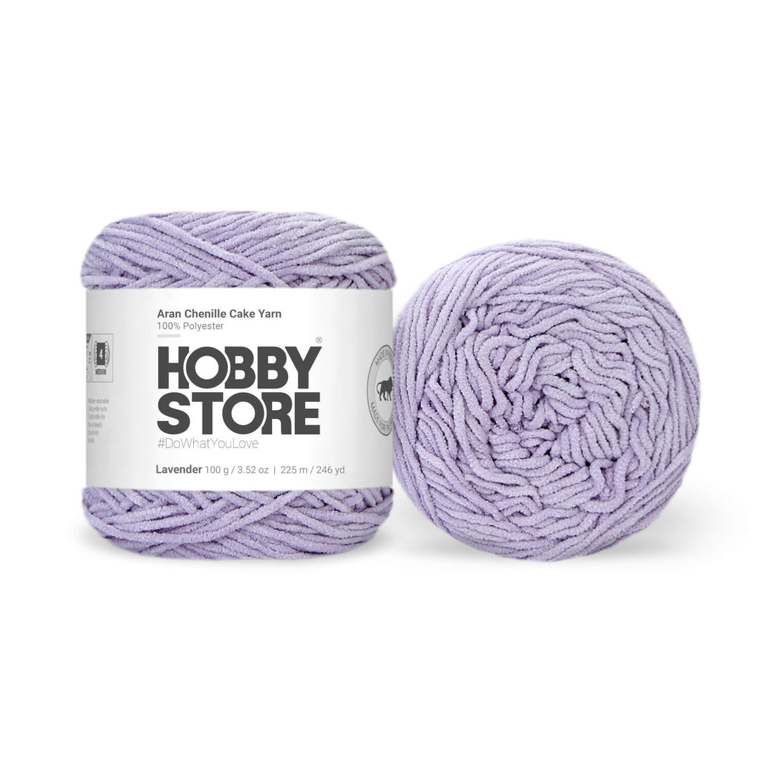 Aran Chenille Cake Yarn by Hobby Store - Lavender 49136