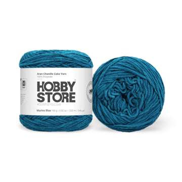 Aran Chenille Cake Yarn by Hobby Store - Marine Blue 49106