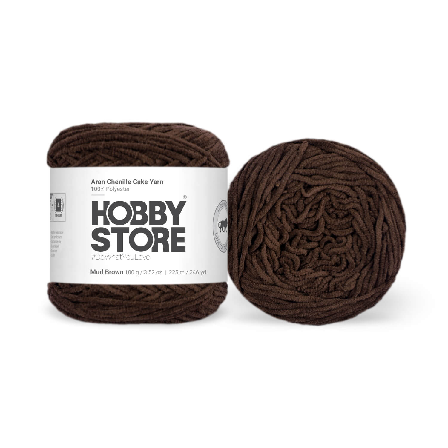Aran Chenille Yarn by Hobby Store - Mud Brown 49157