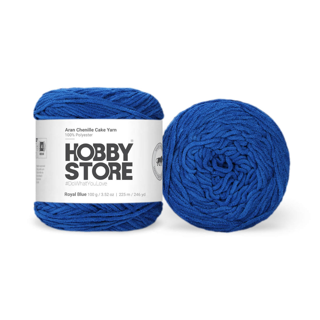 Aran Chenille Cake Yarn by Hobby Store - Royal Blue 49149