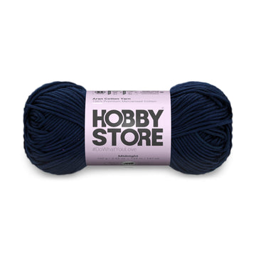 Aran Mercerised Cotton Yarn by Hobby Store - Midnight - 452