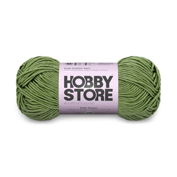 Aran Mercerised Cotton Yarn by Hobby Store - Pale Green - 435