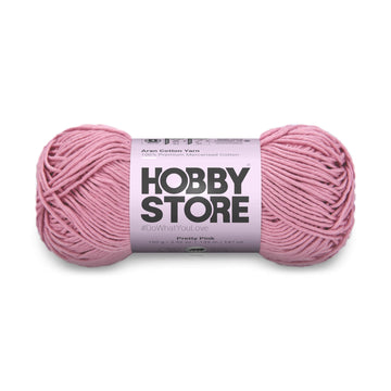 Aran Mercerised Cotton Yarn by Hobby Store - Pretty Pink - 438