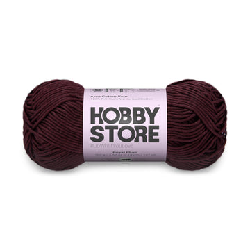 Aran Mercerised Cotton Yarn by Hobby Store - Royal Plum - 440