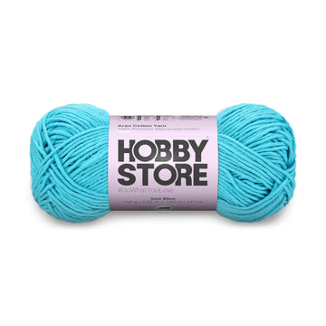 Aran Mercerised Cotton Yarn by Hobby Store - Sea Blue - 441