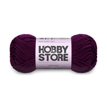 Aran Mercerised Cotton Yarn by Hobby Store - Violaceous - 449