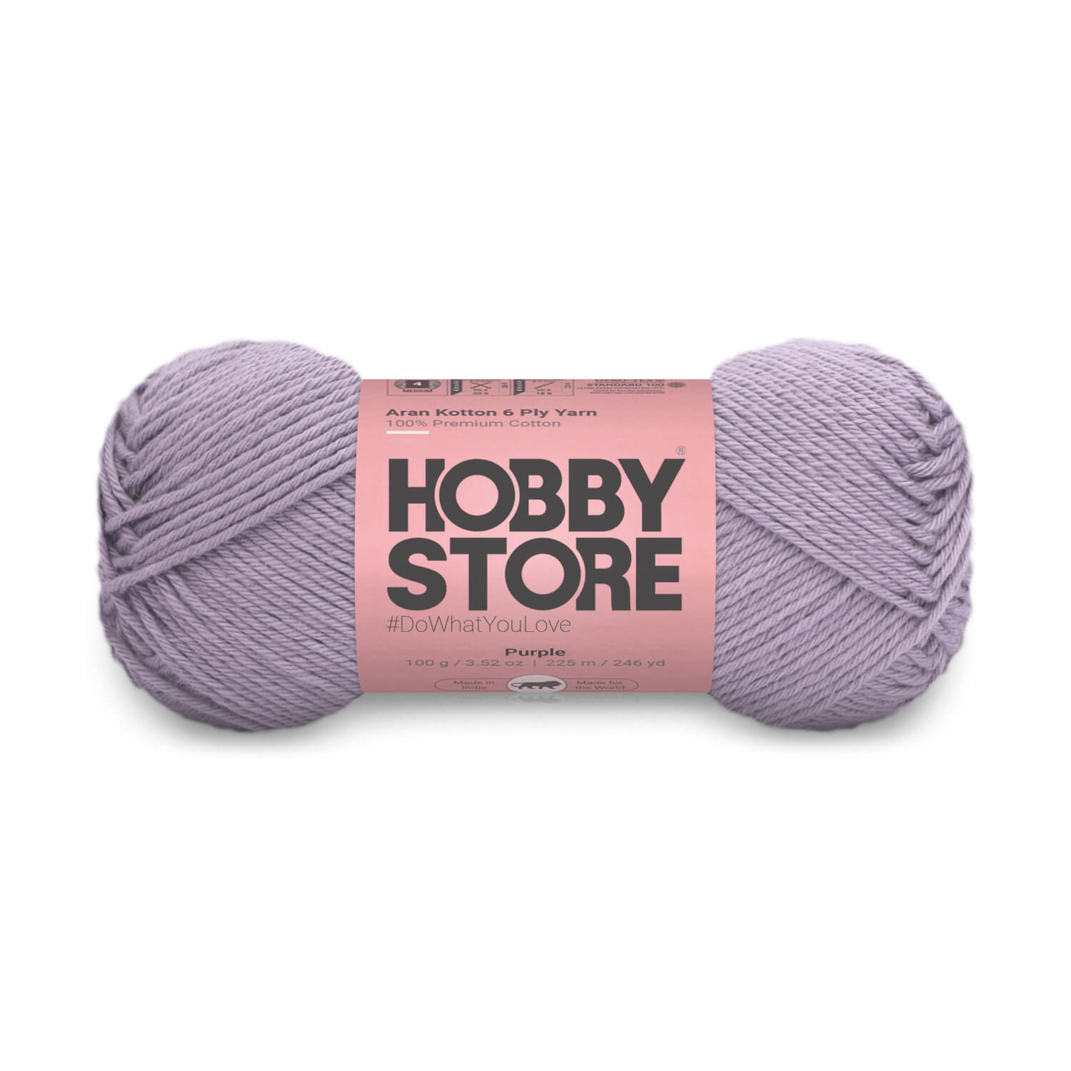 Aran Kotton 6 Ply Yarn by Hobby Store - Purple 508