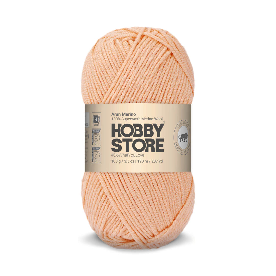 Aran Merino Wool by Hobby Store - Apricot AM031