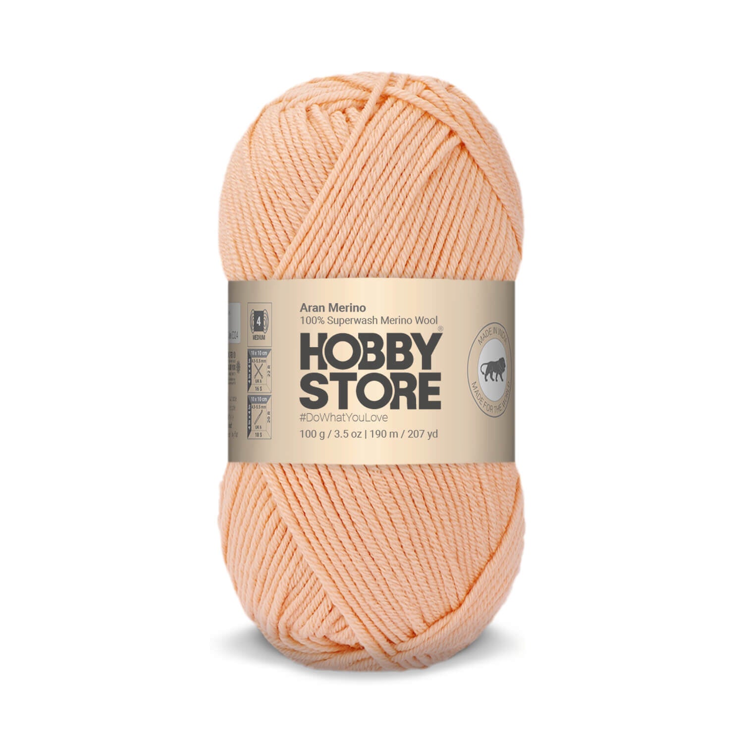 Aran Merino Wool by Hobby Store - Apricot AM031